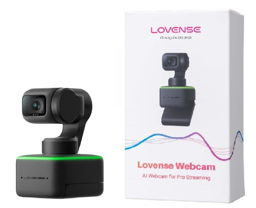 Lovense WebCam AI pentru Streaming 4K HDR 4x Zoom Negru
