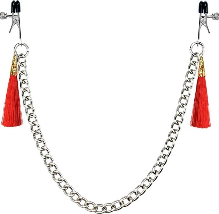 LoveToy Clame Sfarcuri Tassel cu Lant Rosii