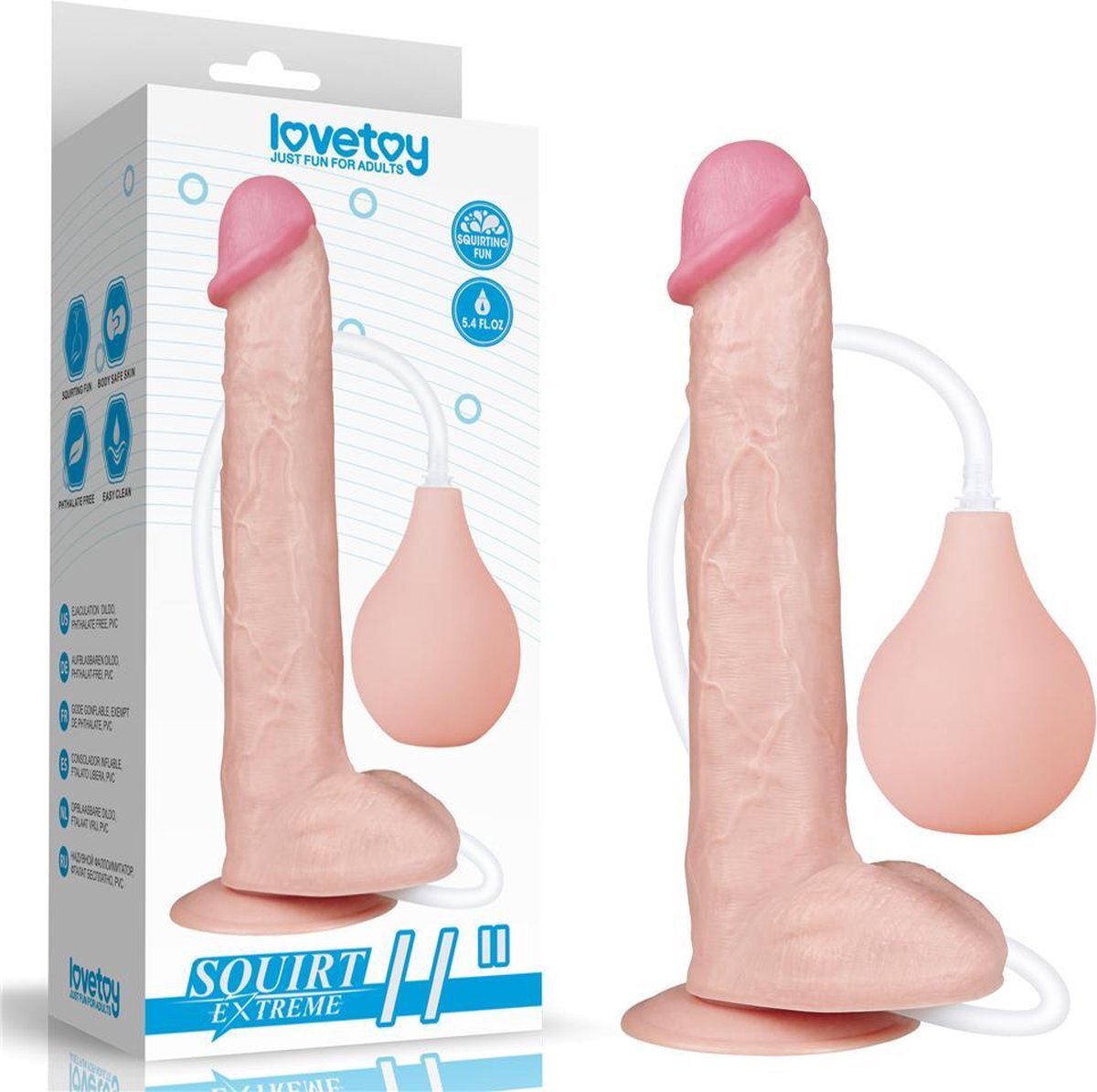 LoveToy Dildo cu Ejaculare Squirt Extreme 29 cm
