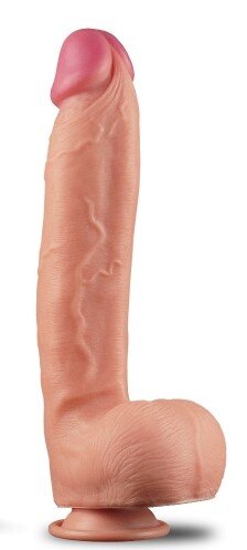LoveToy Dildo Realist cu Ventuza Nature Cock Silicon Dubla Densitate Natural 30.5 cm