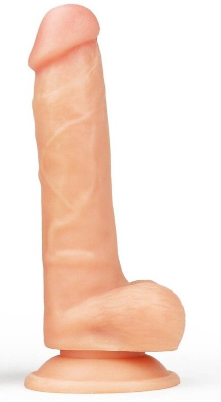 LoveToy Dildo Realist cu Ventuza Ultra Soft Dude Natural 20.5 cm
