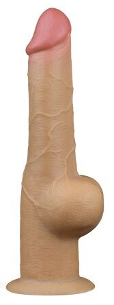 LoveToy Dildo Realist Dual Layered Handle Cock Silicon Platinum Natural 25 cm