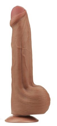 LoveToy Dildo Realist King Sized Sliding Skin TPE Maro Deschis 29 cm