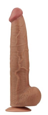 LoveToy Dildo Realist King Sized Sliding Skin TPE Maro Deschis 34 cm