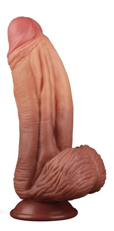 LoveToy Dildo Realist Nature Cock King Sized Silicon Strat Dublu 25 cm
