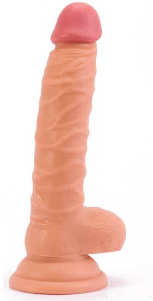 LoveToy Dildo Realist Real Extreme cu Ventuza Natural 21.5 cm
