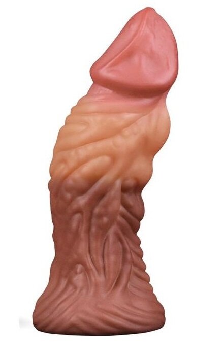 LoveToy Dildo Strat Dublu Silicon Platinum 18 cm