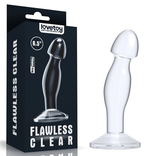 LoveToy Dop Anal Flawless Clear TPE Transparent 16.5 cm