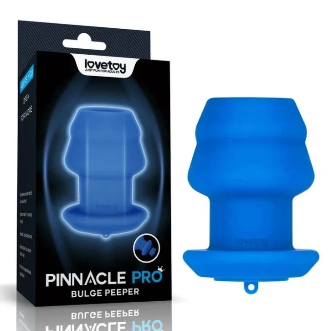 LoveToy Dop Anal Pinnacle Pro Bulge Peeper cu Dop Silicon Albastru 10.5 cm