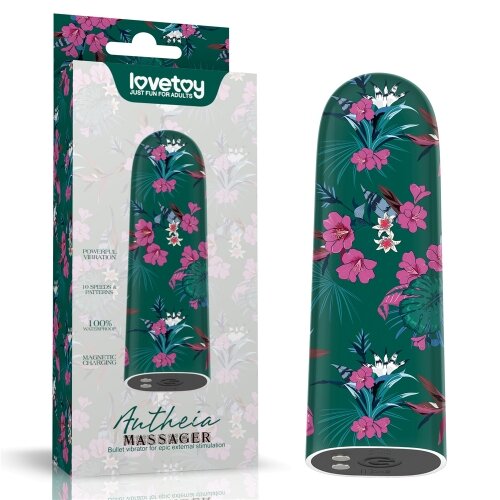 LoveToy Glont Vibrator Antheia Massager 10 Moduri Vibratii Puternice ABS USB 8.5 cm