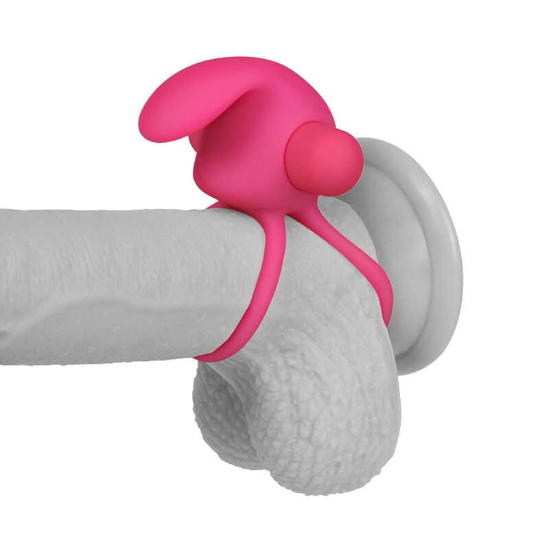 LoveToy Inel de Penis Power Clit Cockring 10 Moduri Vibratii Silicon Roz