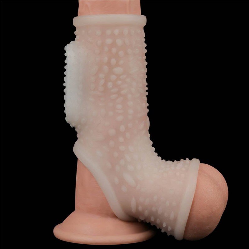 LoveToy Manson Penis si Testicule Knights Ring Drip cu Vibratii