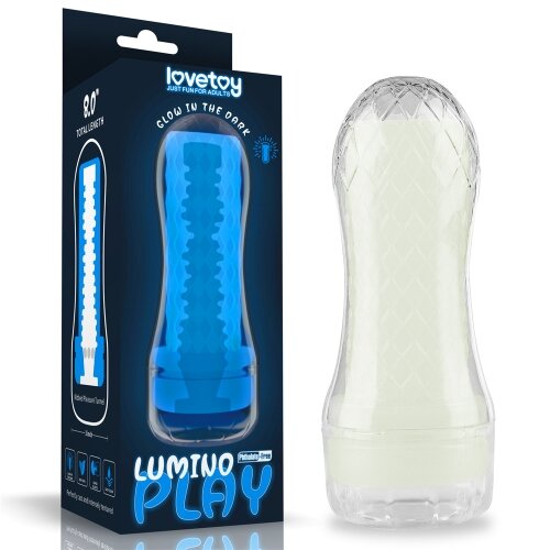 LoveToy Masturbator Lumino Play TPE Alb 20.5 cm