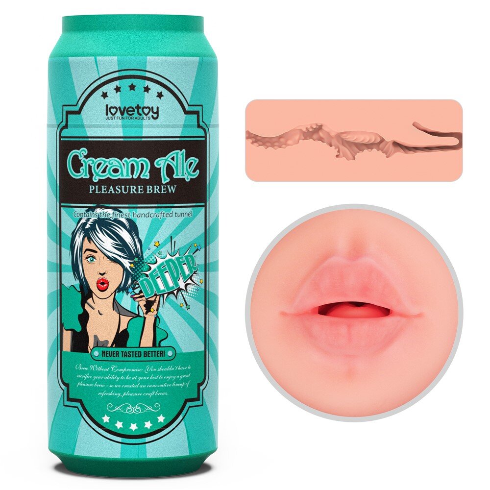 LoveToy Masturbator Pleasure Brew Cream Ale TPE Natural 19.8 cm
