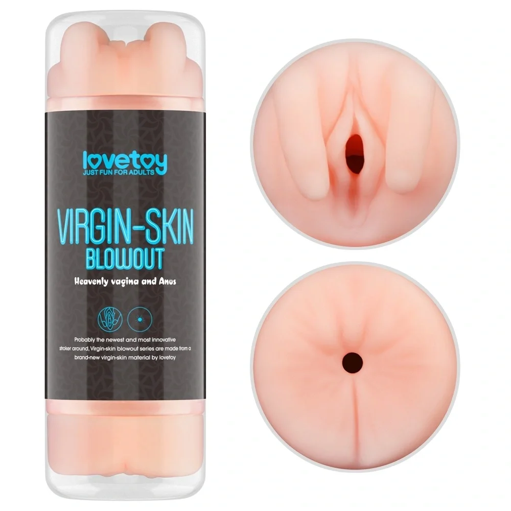 LoveToy Masturbator Virgin-skin Blowout Double Side Stroker Vagina and Anus