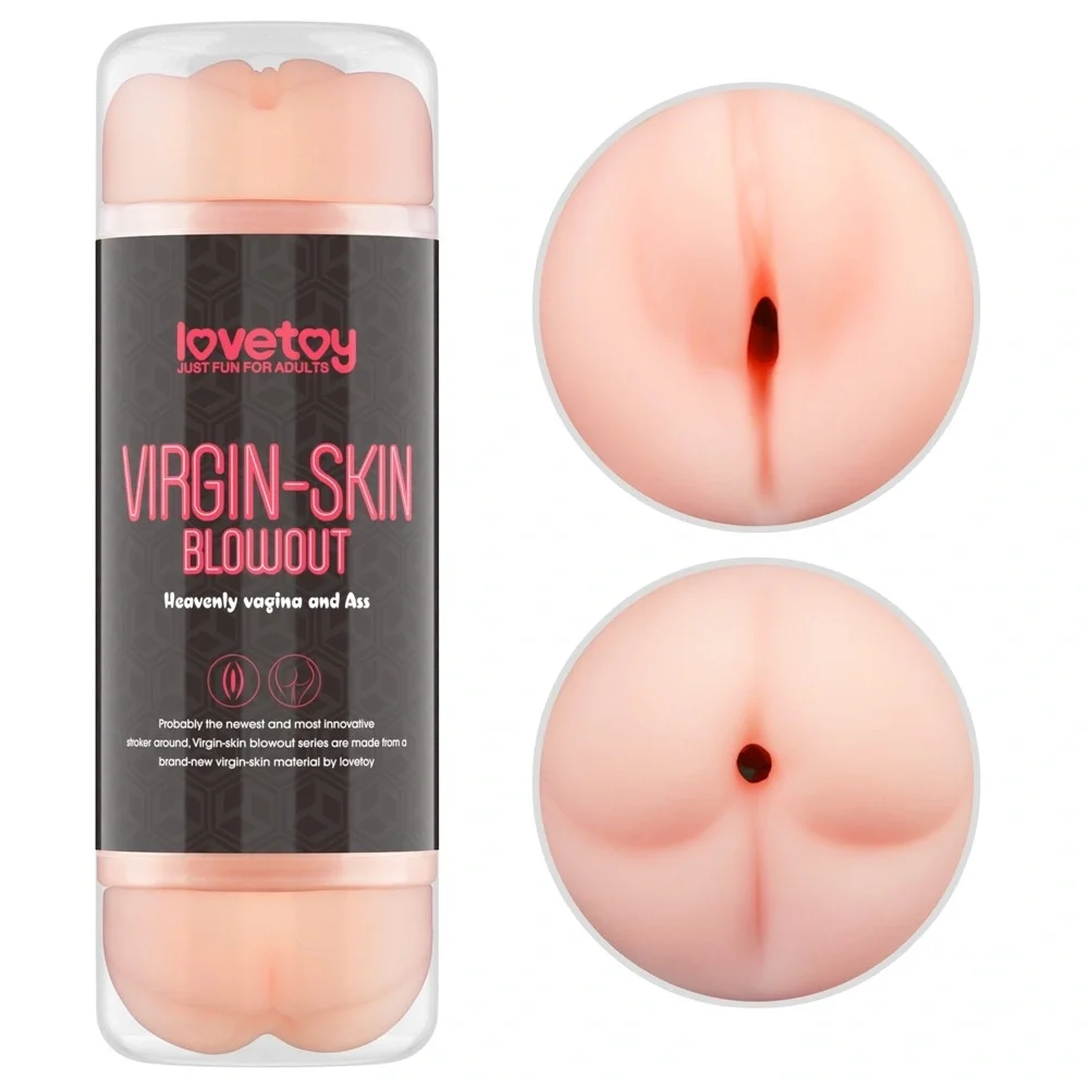 LoveToy Masturbator Virgin-skin Blowout Double Side Stroker Vagina and Ass