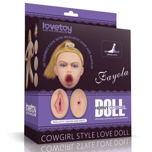 LoveToy Papusa Gonflabila Horny Cowgirl PVC 93 cm