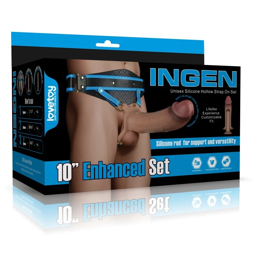 LoveToy Set Strap-on INGEN Unisex Silicon XS/S/M Natural 23.6 cm