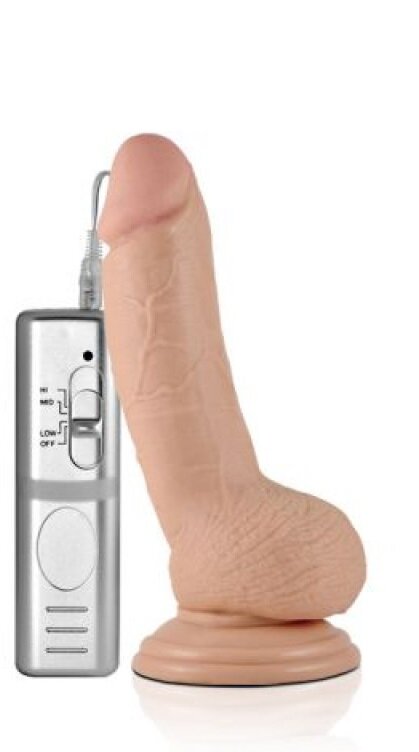 LoveToy Vibrator Realist Real Extreme cu Telecomanda PVC Natural 18 cm