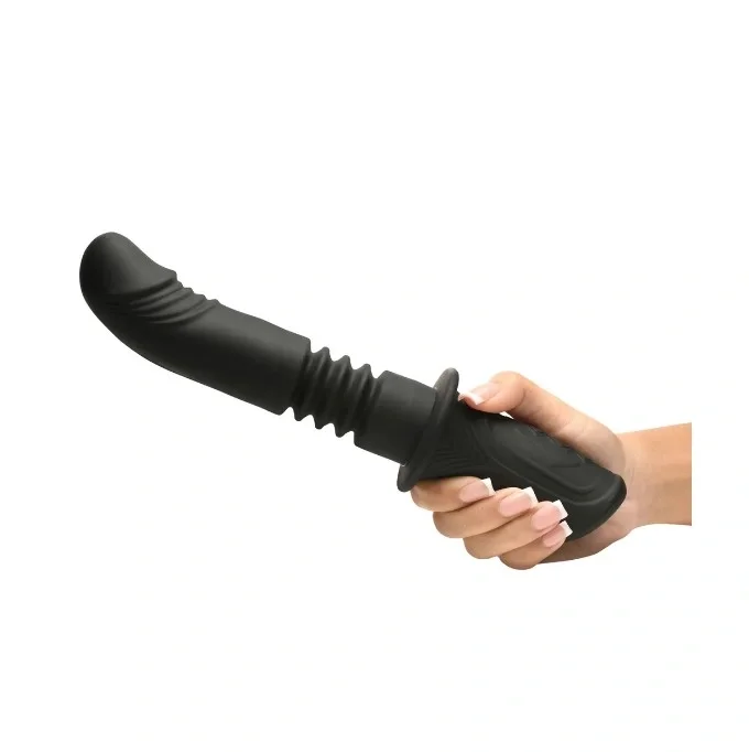 Master Series Vibrator Power Thrust 3 Moduri Impingere 10 Moduri Vibratii Silicon USB Negru 28.4 cm