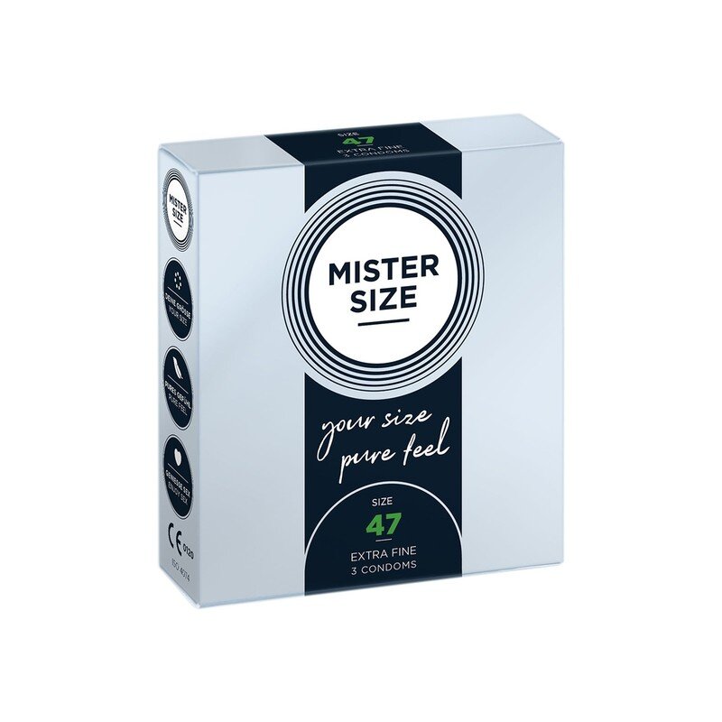 Mister Size 3 Prezervative Latex Extra Fine Size 47