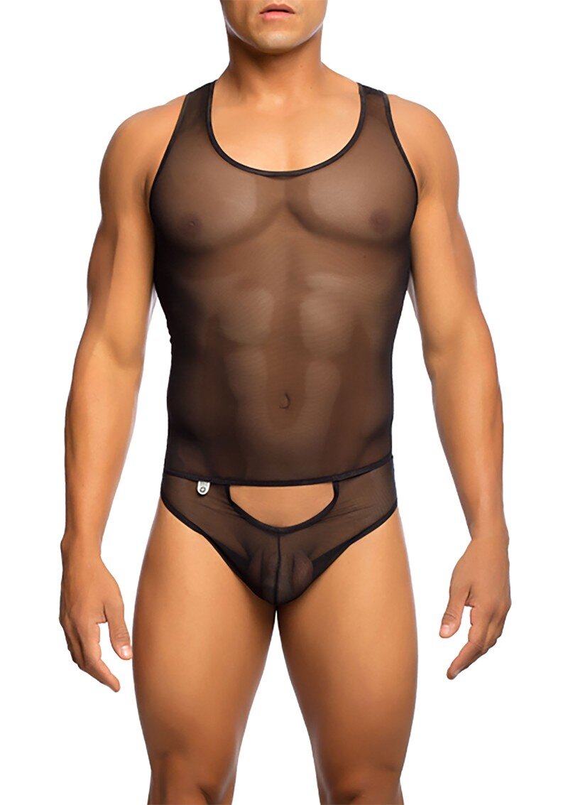 MOB Eroticwear Body Sexy Tullet Style Negru L/XL