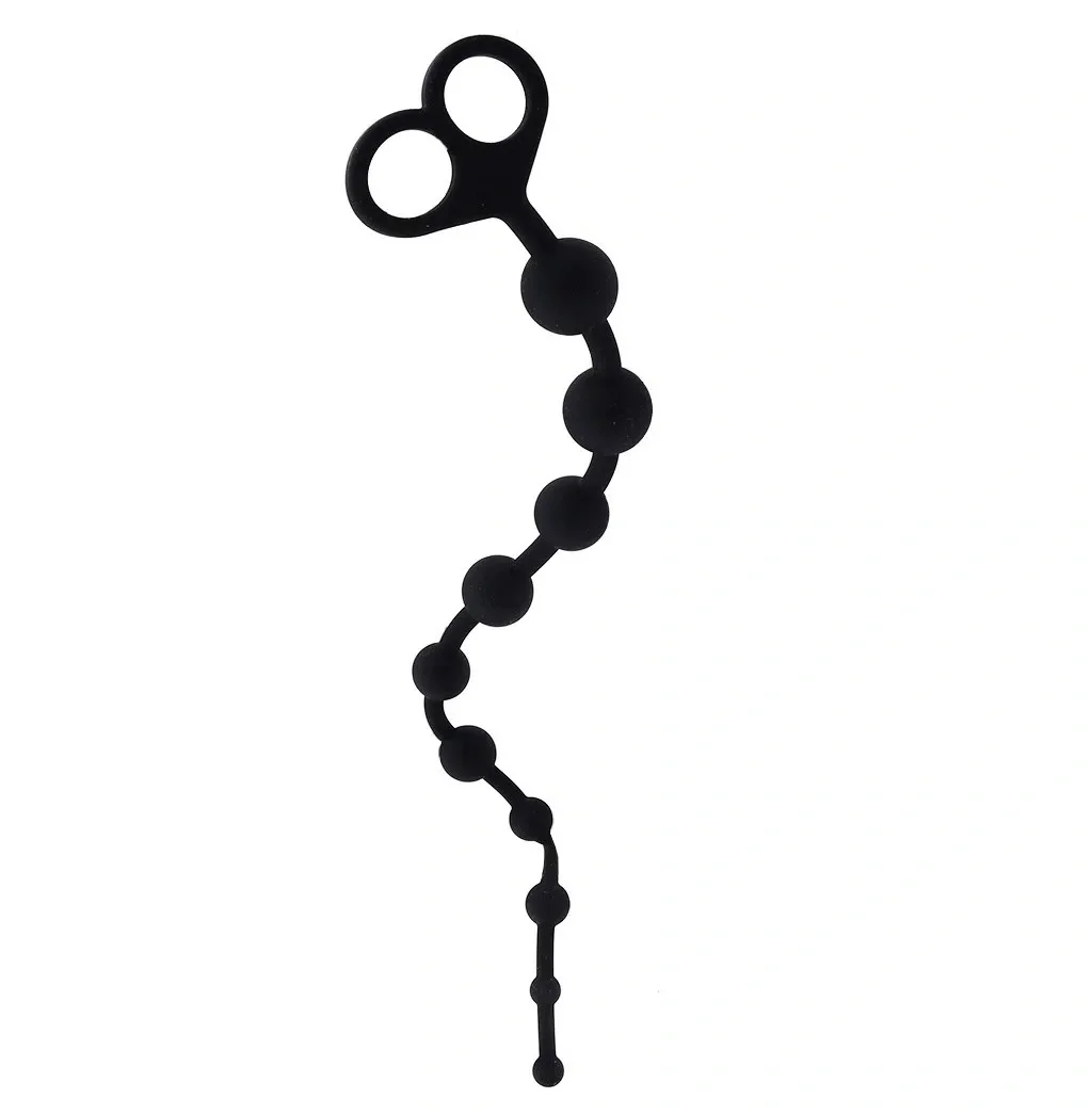 Mokko Toys Bile Anale Long Anal Beads Silicon Negru Simply Fun