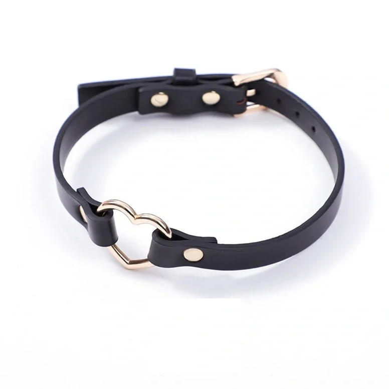 Mokko Toys Choker Golden Heart Negru