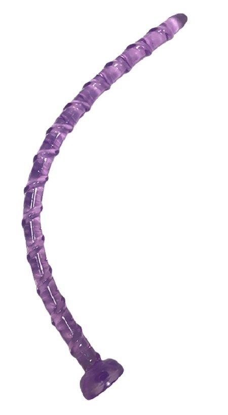 Mokko Toys Dildo Anal cu Ventuza Spirala Mov 47 cm