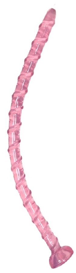 Mokko Toys Dildo Anal cu Ventuza Spirala Roz 47 cm