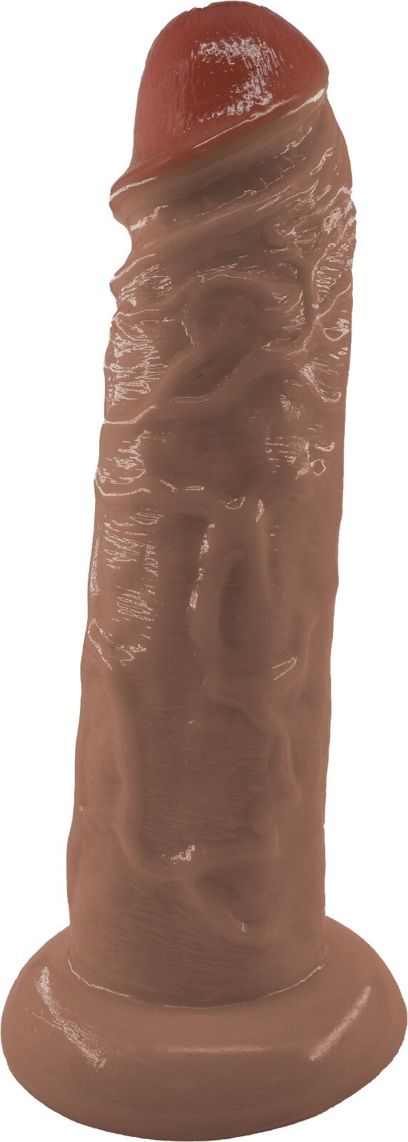 Mokko Toys Dildo Realist Terry cu Ventuza PVC Maro 24 cm