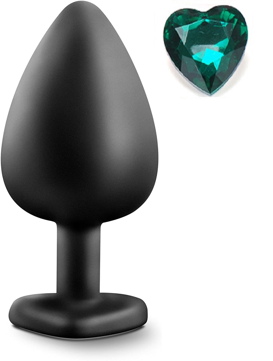 Mokko Toys Dop Anal Brighty Large Silicon Negru/Verde