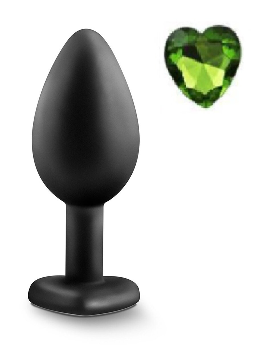 Mokko Toys Dop Anal Brighty Medium Silicon Negru/Verde