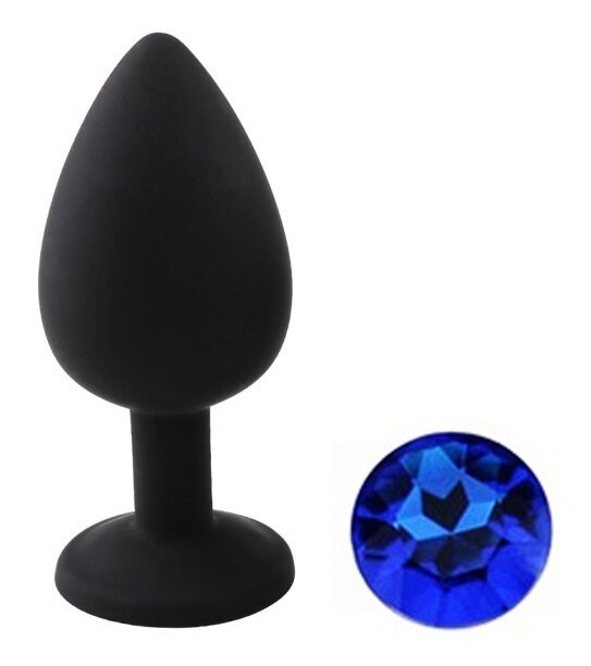 Mokko Toys Dop Anal Silicone Buttplug Large Silicon Negru/Albastru Guilty Toys