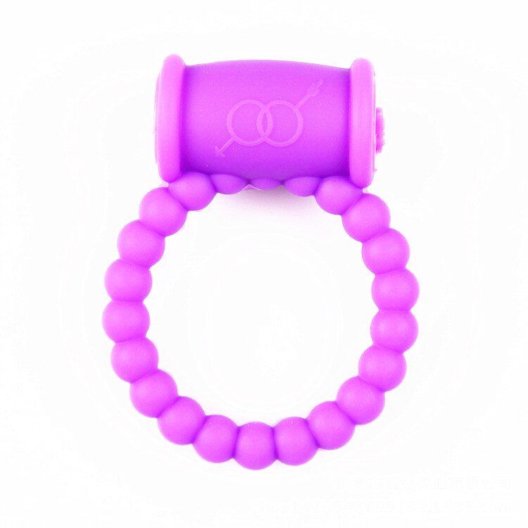 Mokko Toys Inel de Penis Beaded Ring cu Vibratii Silicon Mov Good Vibes