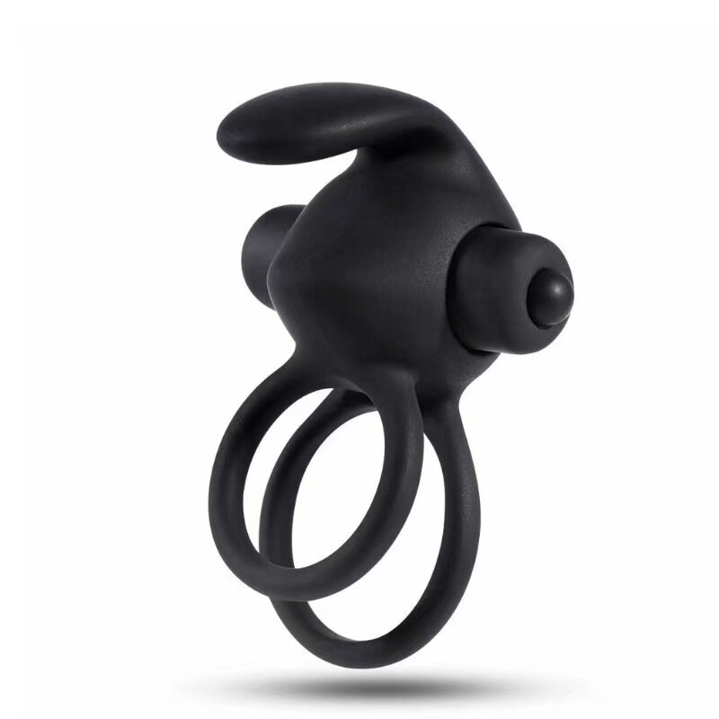 Mokko Toys Inel de Penis Clit Love 10 Moduri Vibratii Silicon Negru