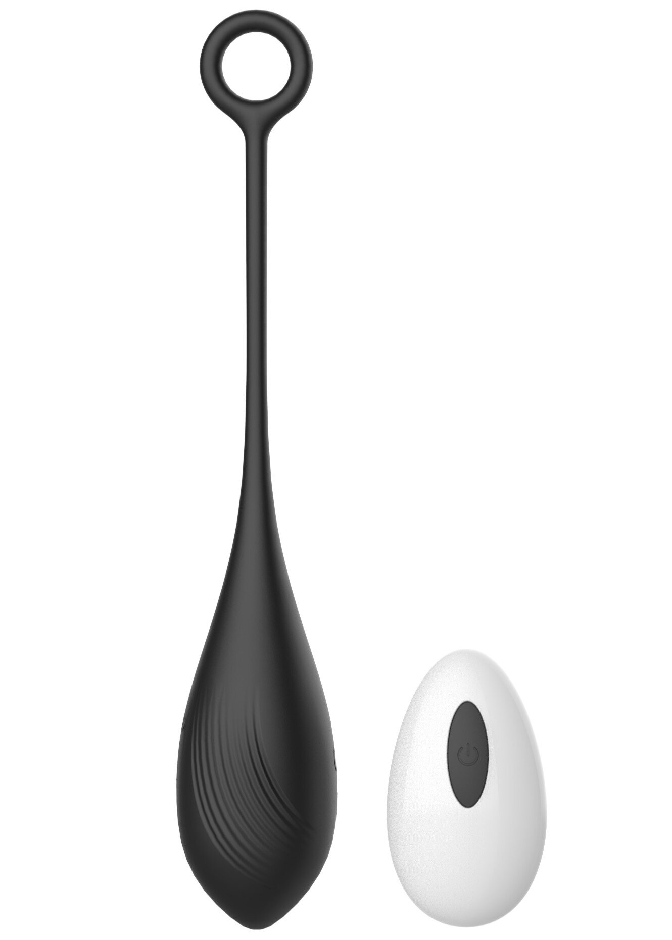 Mokko Toys Ou Vibrator Belle Love Egg 10 Moduri Vibratii Remote Control Silicon USB Negru 20.4 cm Velvet Obsession