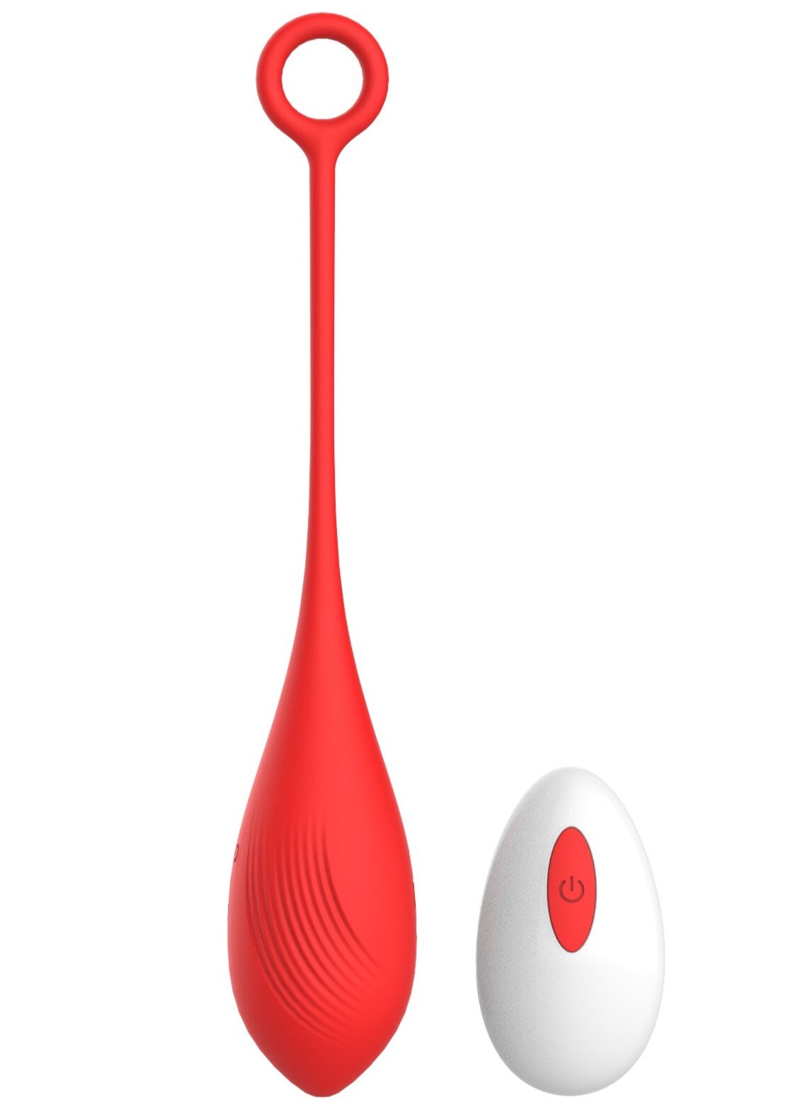 Mokko Toys Ou Vibrator Belle Love Egg 10 Moduri Vibratii Remote Control Silicon USB Rosu 20.4 cm Velvet Obsession