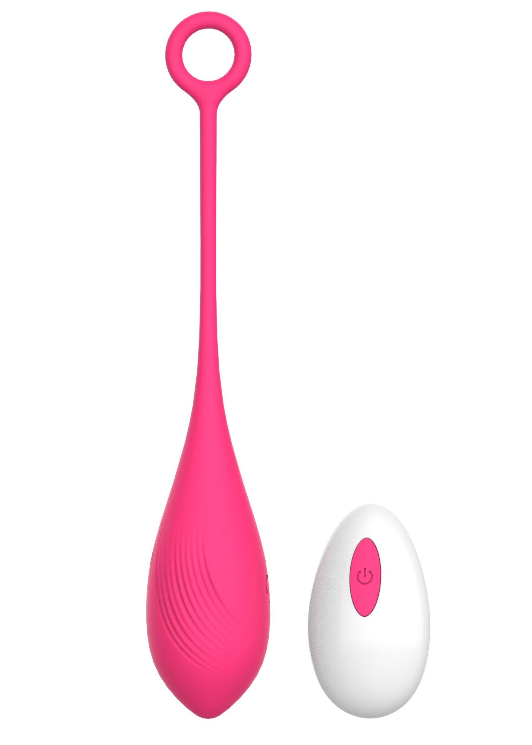 Mokko Toys Ou Vibrator Belle Love Egg 10 Moduri Vibratii Remote Control Silicon USB Roz 20.4 cm Velvet Obsession