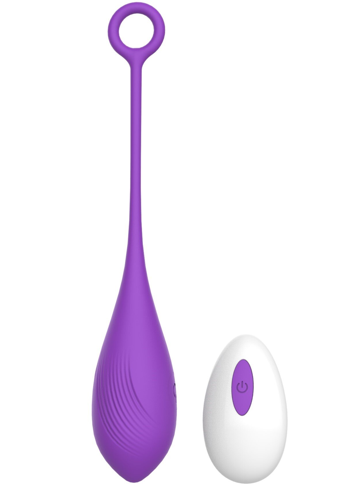 Mokko Toys Ou Vibrator Belle Love Egg 10 Moduri Vibratii Remote Control Silicon USB Violet 20.4 cm Velvet Obsession