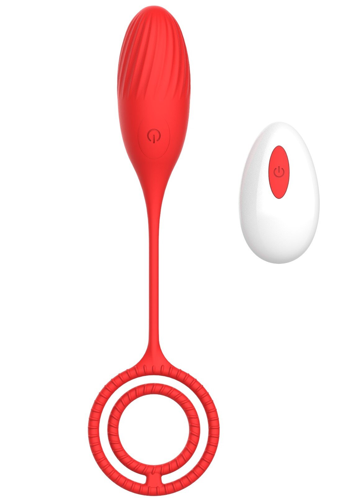 Mokko Toys Ou Vibrator Elia Love Egg 10 Moduri Vibratii Remote Control Silicon USB Rosu 21.4 cm Velvet Obsession