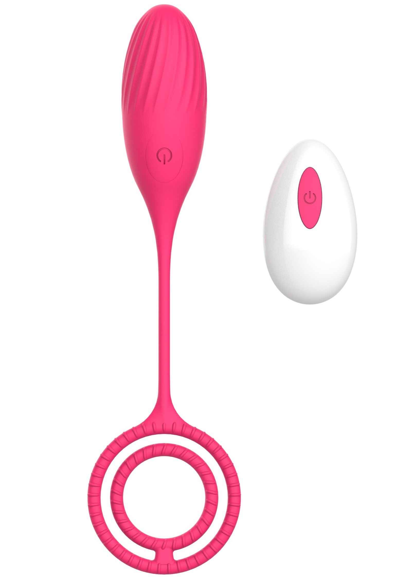 Mokko Toys Ou Vibrator Elia Love Egg 10 Moduri Vibratii Remote Control Silicon USB Roz 21.4 cm Velvet Obsession