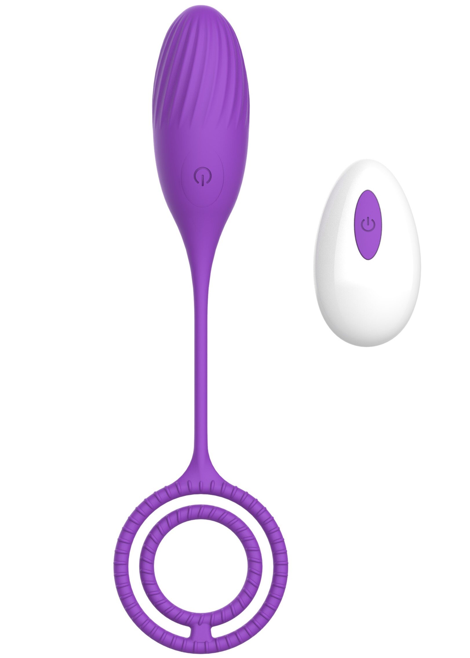 Mokko Toys Ou Vibrator Elia Love Egg 10 Moduri Vibratii Remote Control Silicon USB Violet 21.4 cm Velvet Obsession