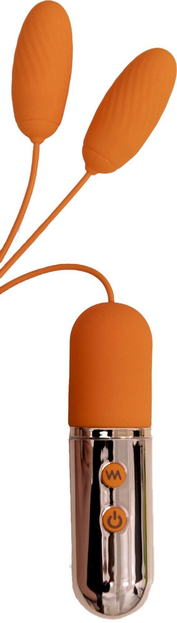 Mokko Toys Oua Vibratoare Bouncy Oranges 9 Moduri Vibratii Silicon USB Portocaliu 5.4 cm .