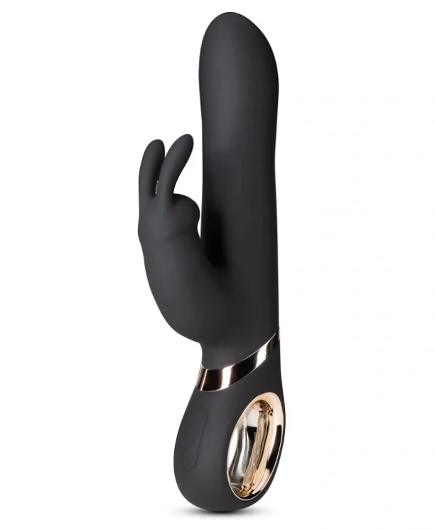 Mokko Toys Vibrator Dolphy-Gyro 13 Moduri Vibratii 6 Moduri Rotatii Silicon USB Negru 23 cm