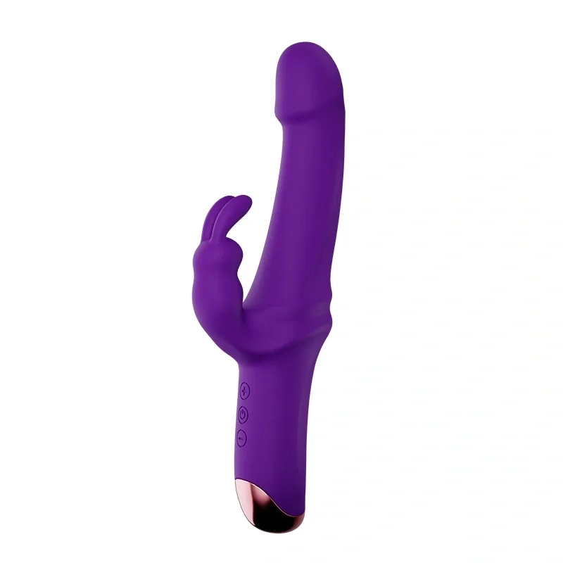Mokko Toys Vibrator Great Realistic Rabbit 10 Moduri Vibratii Puternice Silicon USB Mov 22.5 cm