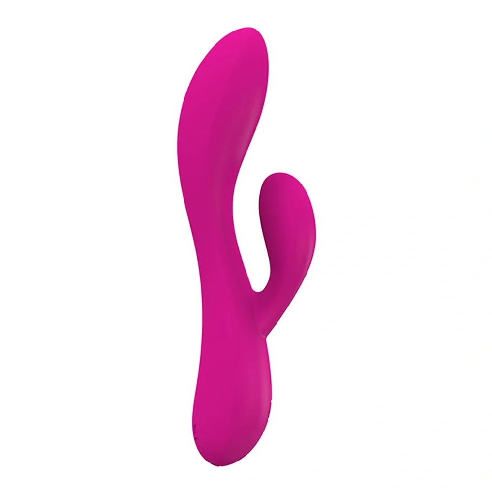 Mokko Toys Vibrator Happy Rabbit 10 Moduri Vibratii Silicon Lichid USB Fuchsia 19.6 cm