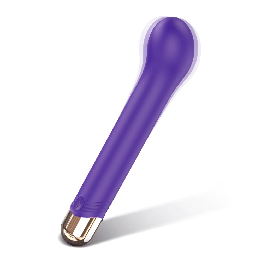 Mokko Toys Vibrator Punctul G Minsk 9 Moduri Vibratii Silicon USB Mov 17.7 cm