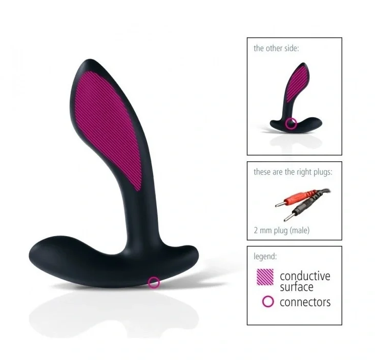 Mystim Stimulator Prostata Flexing Flavio Silicon Negru 9 cm