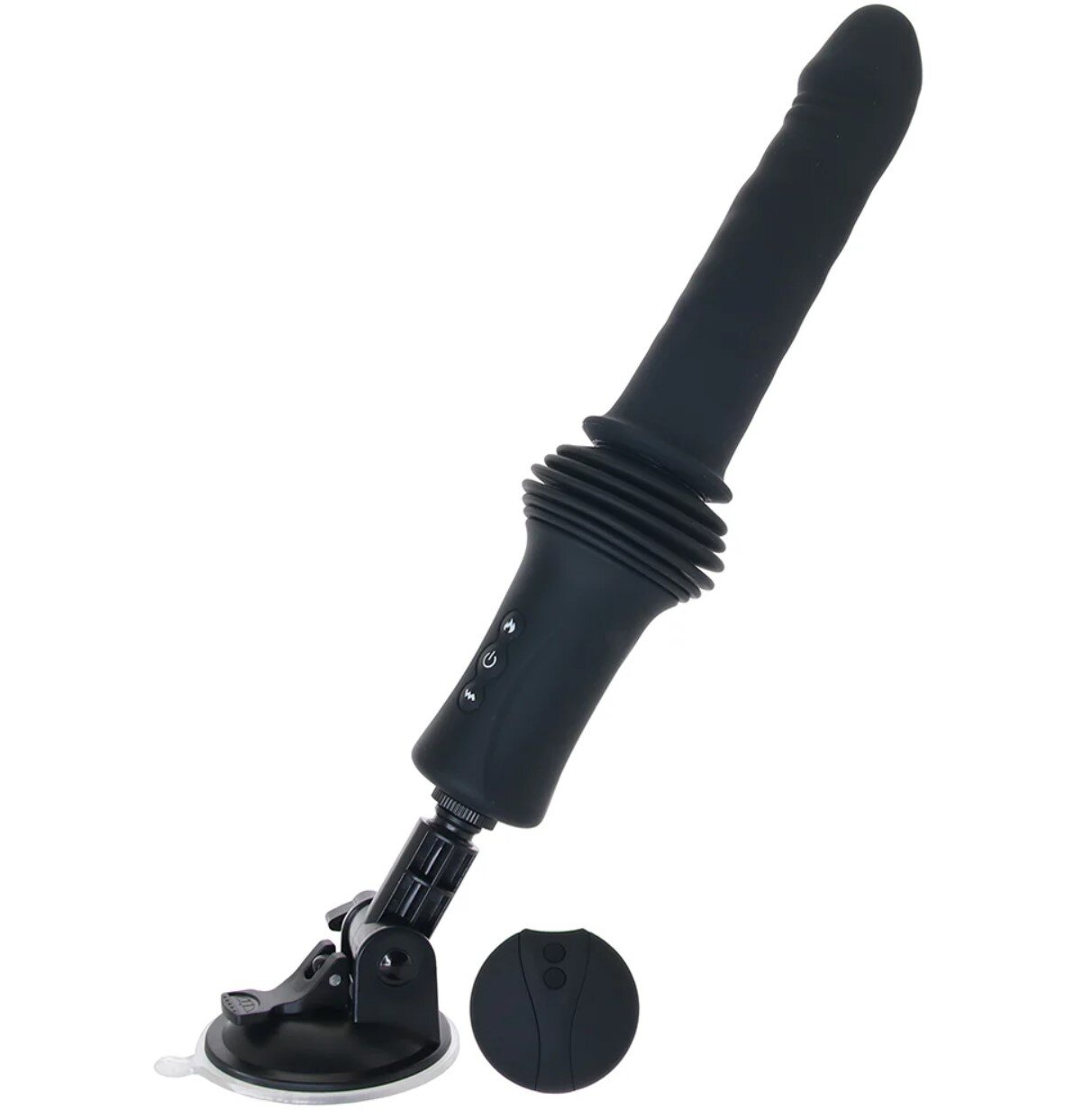 NsNovelties Vibrator Renegade Super Stroker Remote Control 10 Moduri Vibratii 3 Viteze Impingere Silicon USB Negru 29 cm